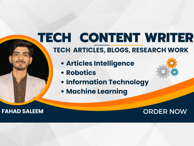 Technology /Tech Writer for Technology Articles, Blogs, & Tech Reviews