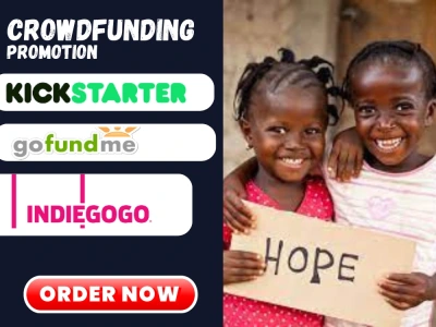 Huge crowdfunding campaign and donors' fundraising campaign promotion