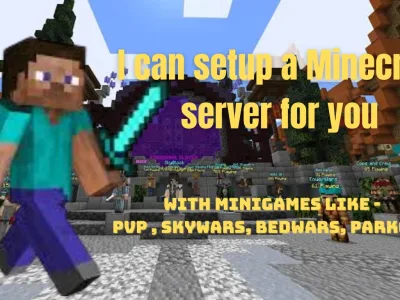 A fantastic Minecraft server. I will build a Minecraft server for you.