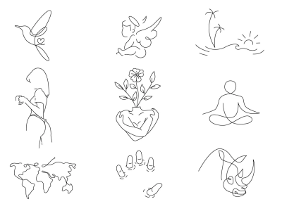 A custom minimalist tattoo design