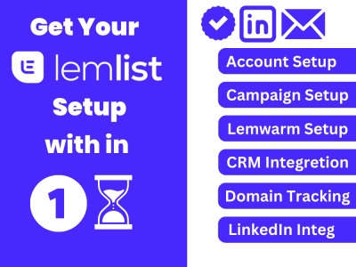 Lemlist account setup for cold email outreach and campaigns management