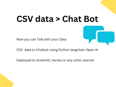 CSV Data Chatbot web app using openai langchain python streamlit | Upwork