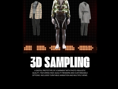A hyper-realistic 3D digital sample for a new collection (product ...