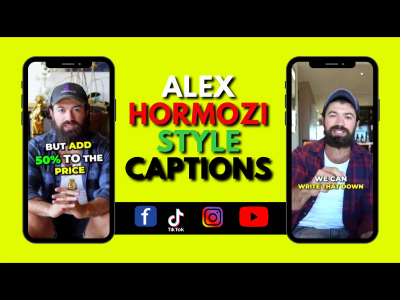 1x Alex Hormozi-style engaging video For Insta, Facebook, Tiktok & YouTube