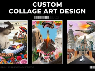 A surreal collage art design