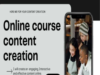 New course content for an online course, course development course creation