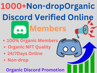 Non-drop Discord members, Real Online Verified Discord Members
