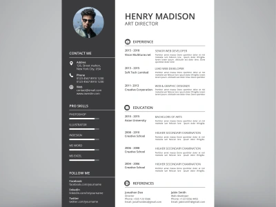 Design infographic style cv resume