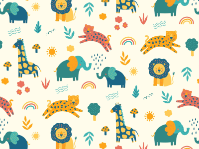 A unique illustrated pattern design for clothing, homeware, packaging