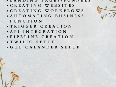 Funnels, Automation, Integration, Website, Forms, Account setup, Trigger