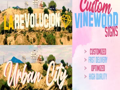 Change vinewood sign to anytext for fivem roleplay server