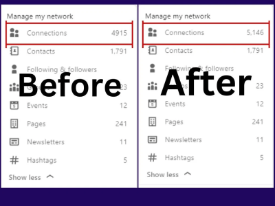 LinkedIn organic connections or followers from your targeted niche