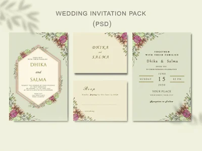 A beautiful invitation card for a wedding, baby & kids, party, or holiday