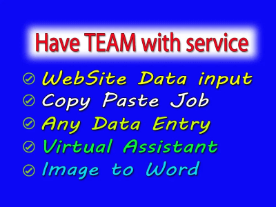 Virtual Assistant ,Offline/Online Fast Data Entry Specialist -100% Accuracy