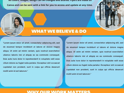 A flyer handout (in Multiple Styles for your choosing)