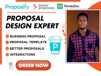 A unique business proposal template design on Proposify, Pandadoc, DocuSign