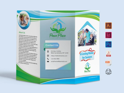 Professional trifold, catalog, flyer, bi fold medical brochure design