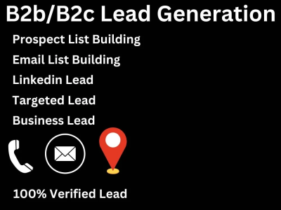 B2b/b2c lead generation, Targeted lead based on your criteria.
