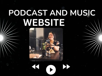 Online podcast website, music website, entertainment, media website