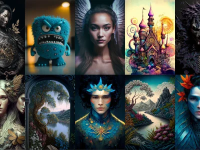 HQ character digital art images with Midjourney Advanced AI