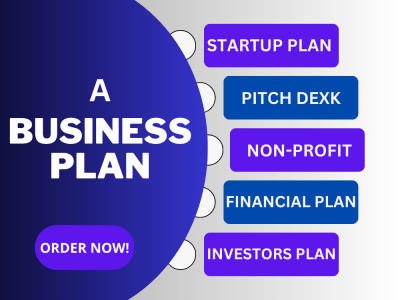 StartUp Business Plan, Financial Plan, Pitch Deck Business Plan, Bank Loan