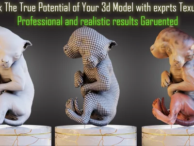 Uv unwrapping, topology optimization, and texture baking