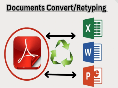 PDF/Image/Screenshot non-editable file converted into Word/Excel/typing