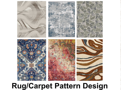 A beautiful rug/carpet pattern design.