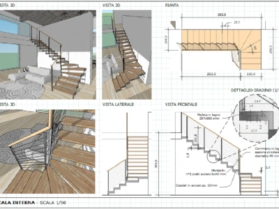 BIM project of the internal staircase