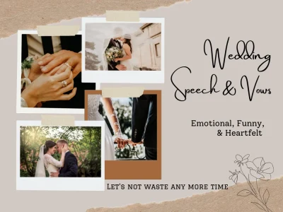 Heartfelt wedding vows, maid of honor speeches, best man speech