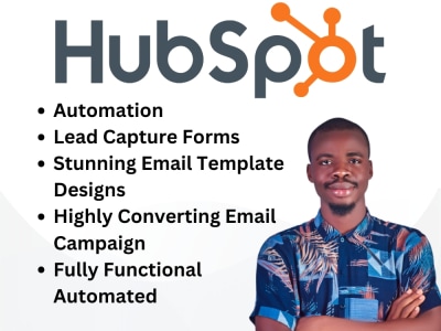 Full setup hubspot crm, hubspot email design, hubspot hubspot automation,