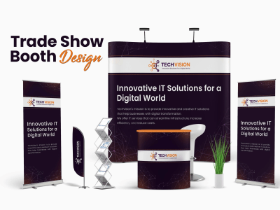 A eye-catching trade show booth design, kiosk design and exhibition design