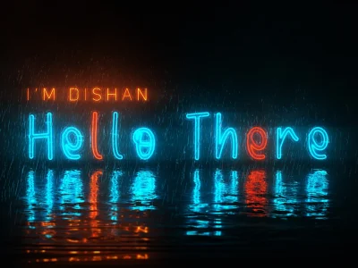 A neon light intro animation
