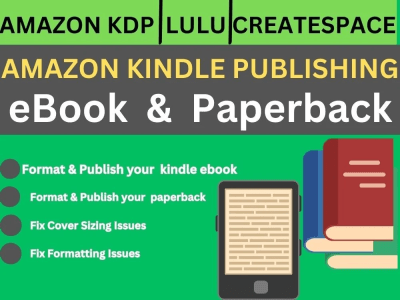 Book publish on Amazon KDP Kindle book formatting and book publishing