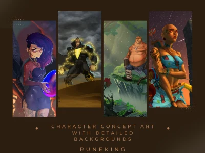 An anime or realistic character design for your books, animations or games