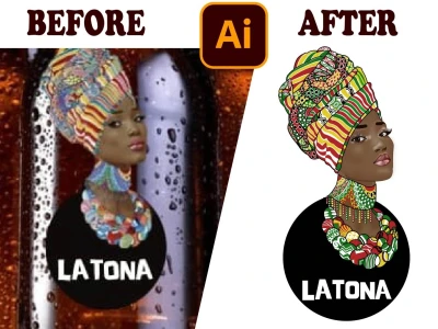 Vector tracing, Tracing Illustration Art Design from Raster Image