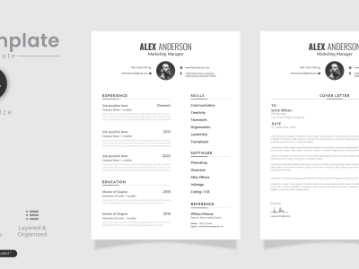 Executive resume template cover letter template builder Upwork Executive resume template cover letter template builder Upwork