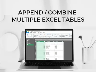 A consolidated Excel Table from multiple Tables with clean and well format.
