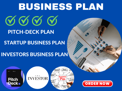 StartUp Business Plan, Financial Plan, Pitch Deck Business Plan, Bank Loan