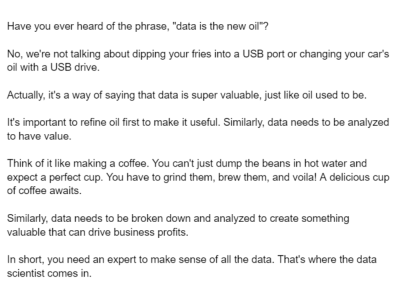 AI/ Artificial Intelligence article writing