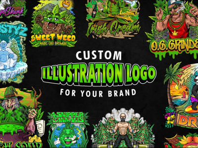 Cannabis illustrative logo for your business