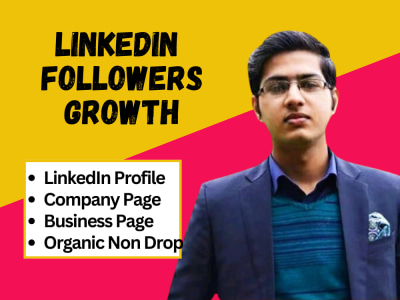 LinkedIn followers growth for profile and company (Non Drop)