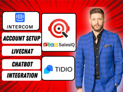 Intercom chatbots, Zoho chatbot in sales iq and Tidio live chat