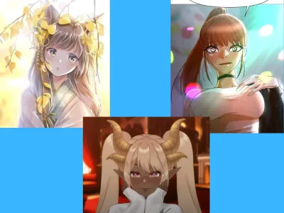 An awesome anime vtuber character
