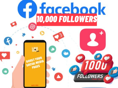 10000 Organic Facebook Followers For Monetization