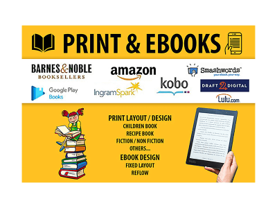 Print Typeset, eBooks(.epub + .mobi) for Amazon, IngramSpark, etc.