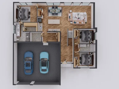 Realistic 3D Floor Plans for Residential and Commercial Architecture