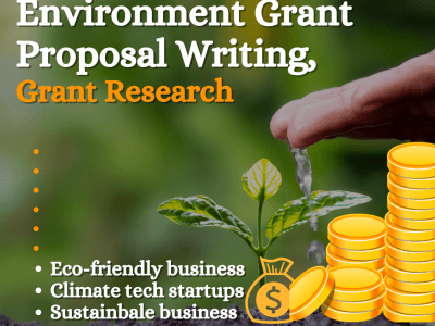 Environment Grant Proposal Writing & Grant Research for Green Startups