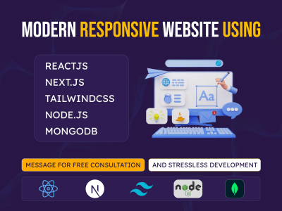 A Modern responsive website using React js next js tailwind CSS ...