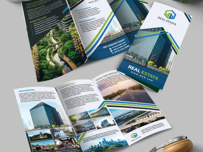 An attractive TRI-FOLD BROCHURE in no time to impress your clients